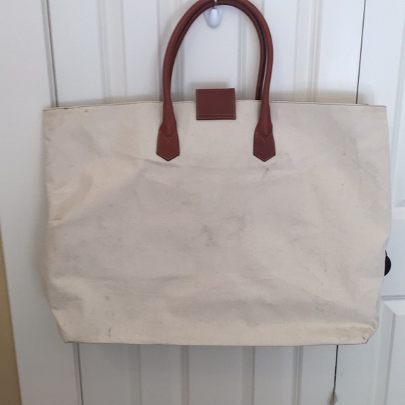 Escada large canvas and leather tote bag - Picture 4 of 8